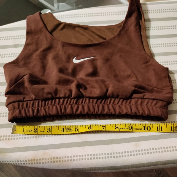 NWOT custom made brown Nike embroided bra top - Picture 10 of 10